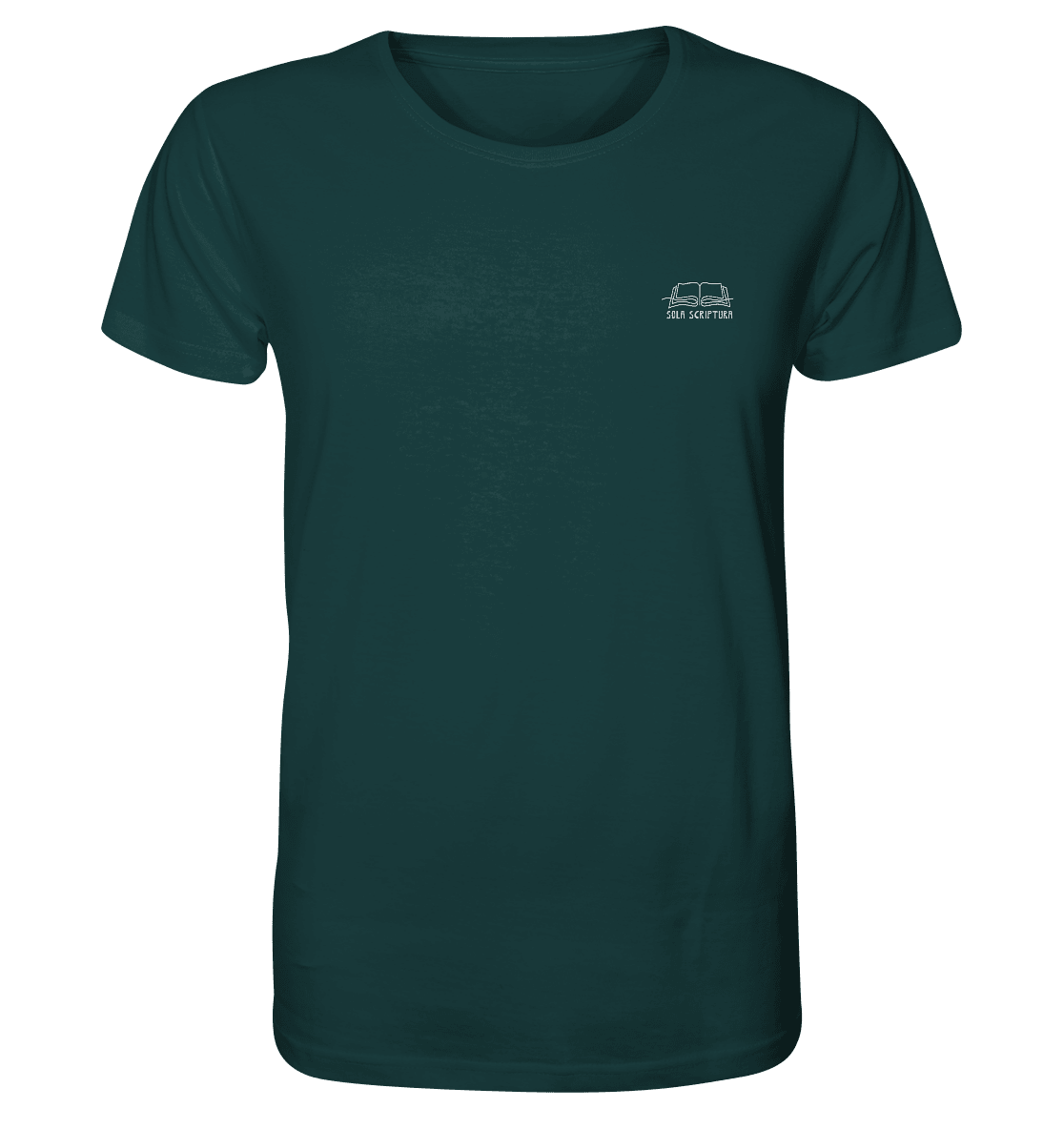 Produktbild T-Shirt, Motiv Sola Scriptura, Farbe Glazed Green