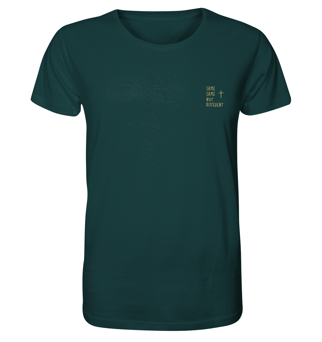 Produktbild T-Shirt, Motiv Same Same Not Different, Farbe Glazed Green