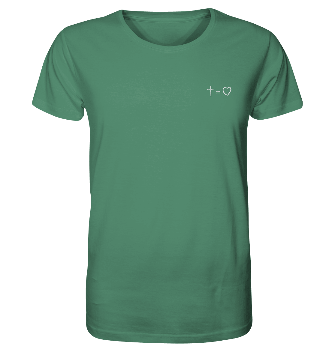 Produktbild T-Shirt, Motiv Kreuz gleich liebe, Farbe Green Bay