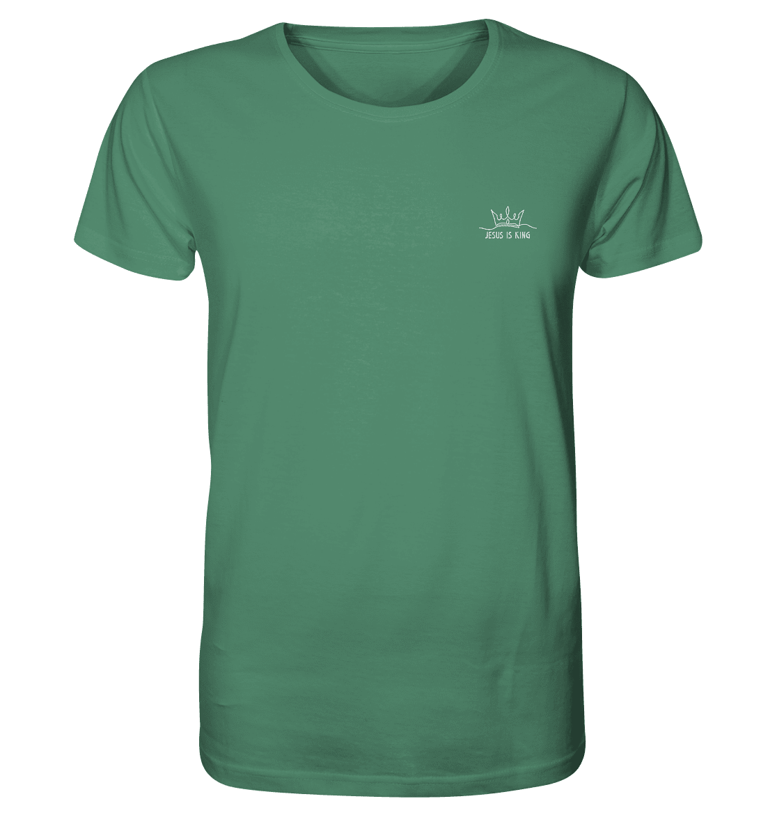 Produktbild T-Shirt, Motiv Jesus is King, Farbe Green Bay