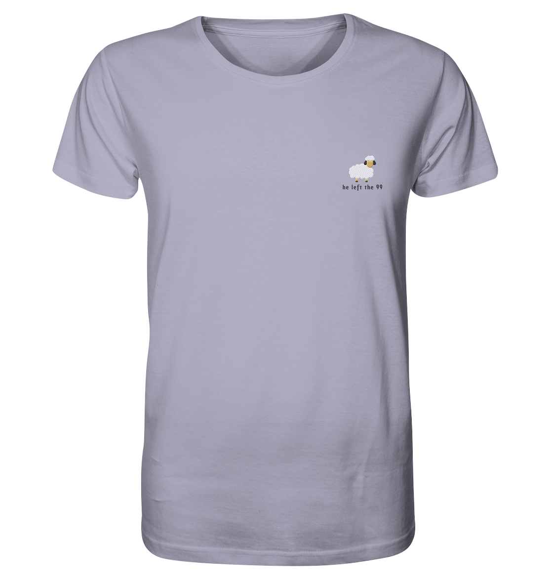 Produktbild T-Shirt, Motiv He Left The 99, Farbe Lavender