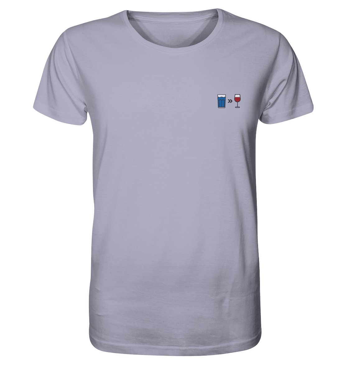 Produktbild T-Shirt, Motiv Wasser zu Wein, Farbe Lavender