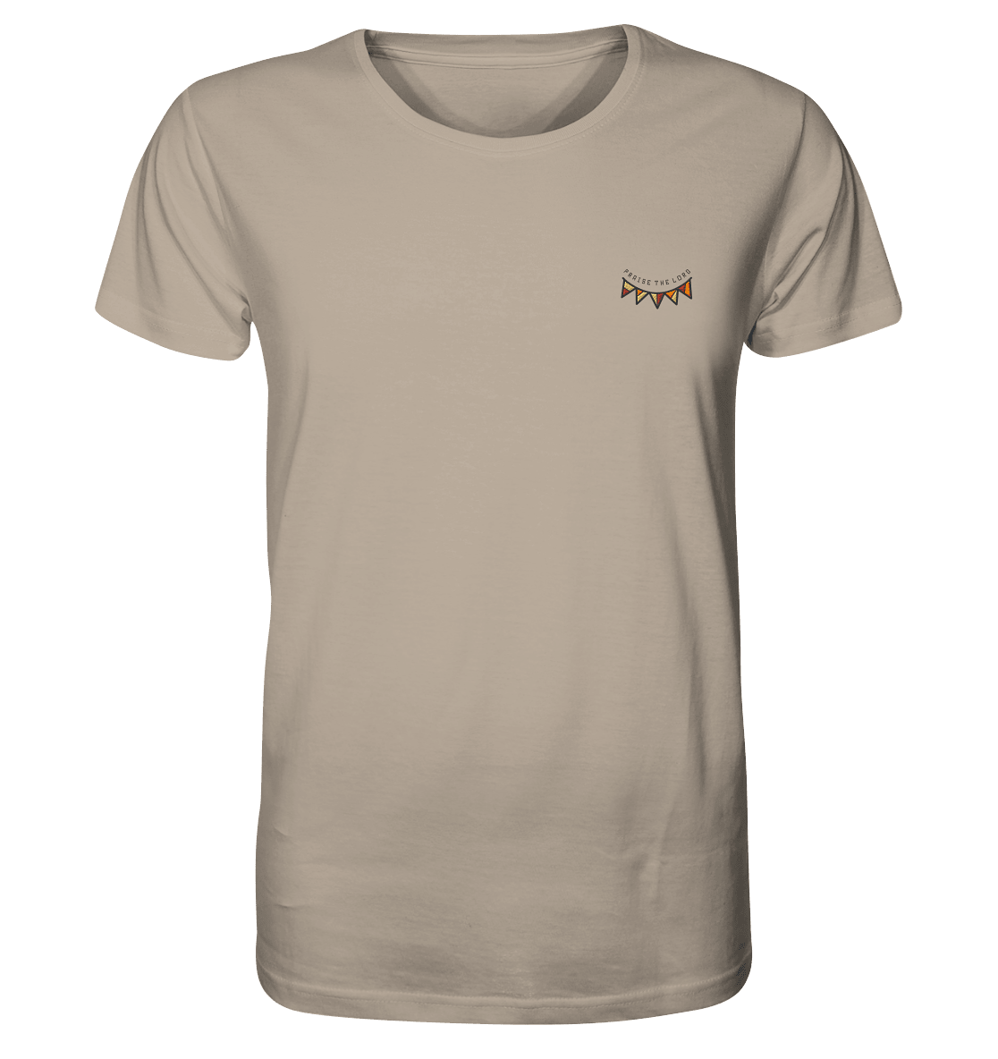 Produktbild T-Shirt, Motiv Praise the Lord, Farbe Desert Dust