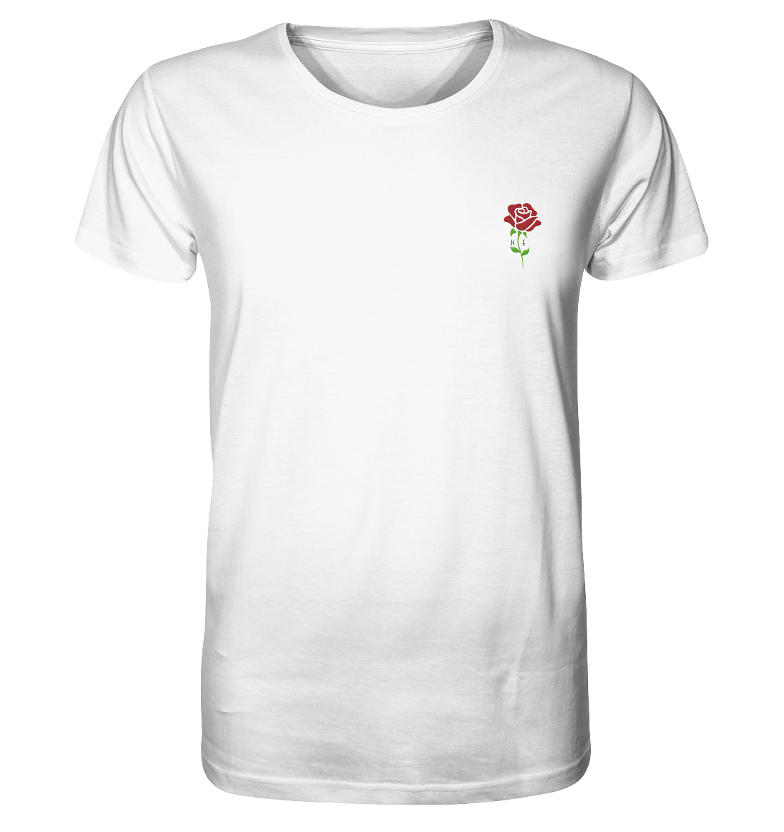 Produktbild T-Shirt, Motiv He Rose, Farbe White