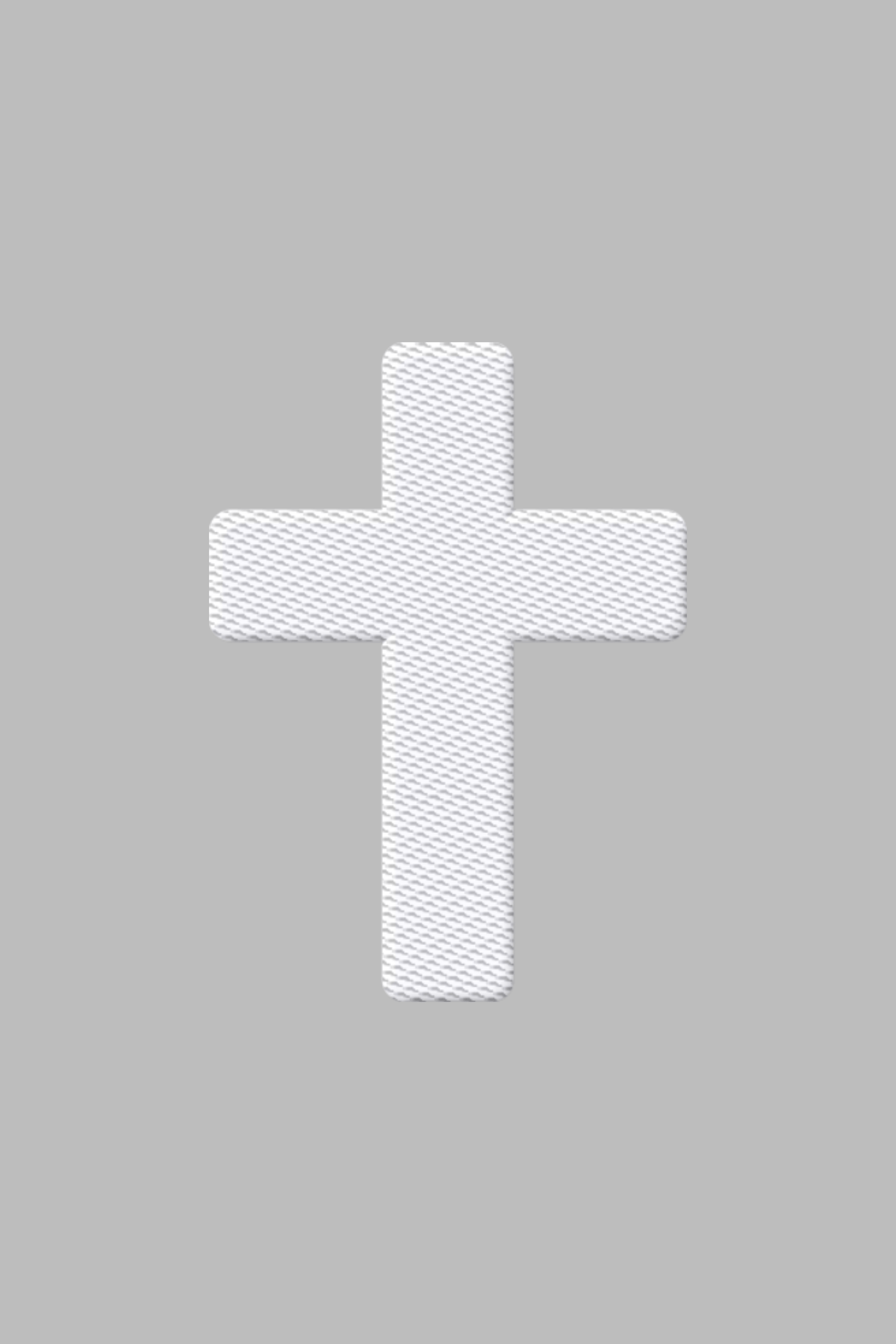 Stickmotiv Kreuz in Nahaufnahme - faire, nachhaltige Kleidung aus Bio-Baumwolle von Mission One More