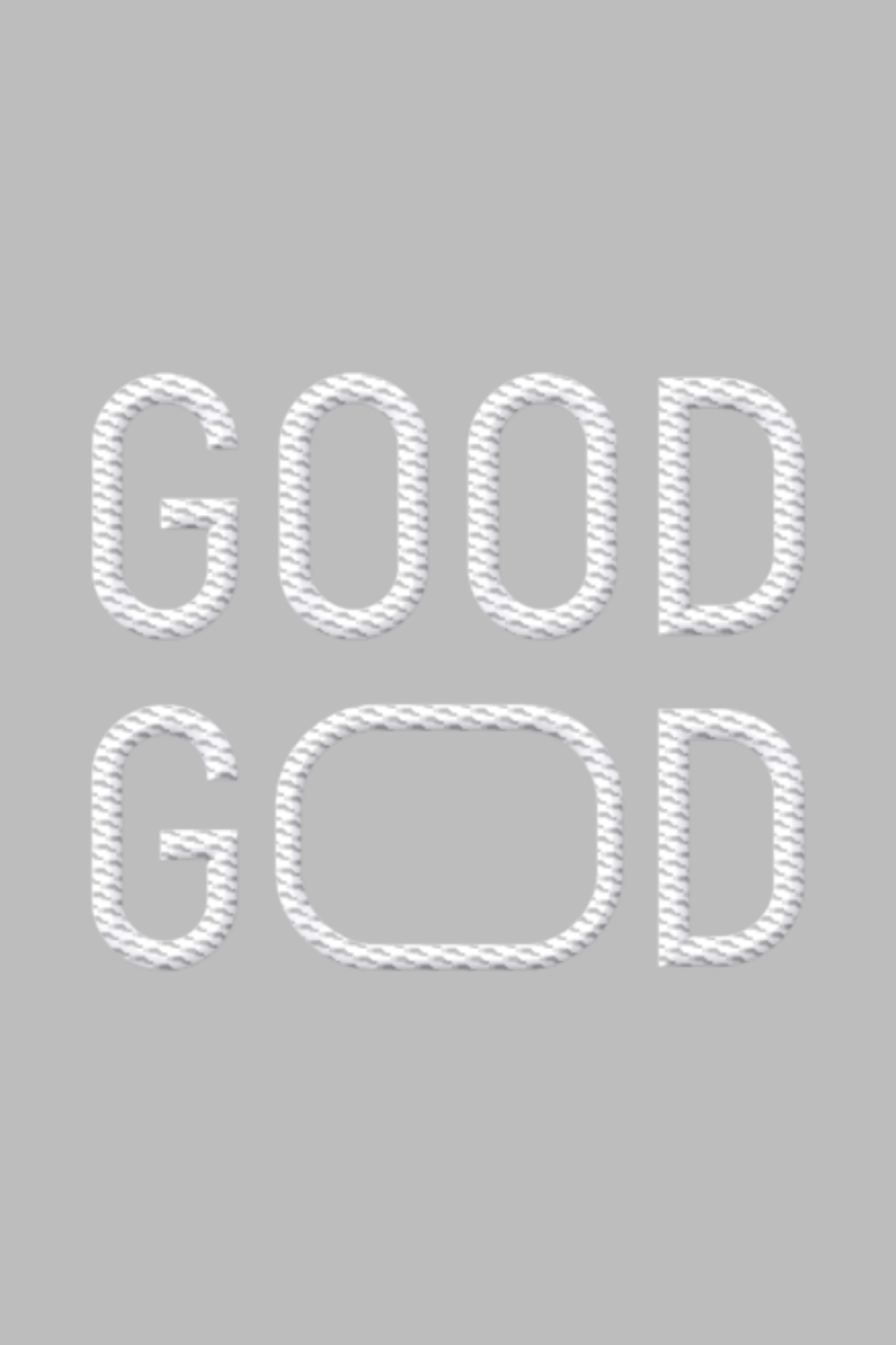 Stickmotiv Good God in Nahaufnahme - faire, nachhaltige Kleidung aus Bio-Baumwolle von Mission One More