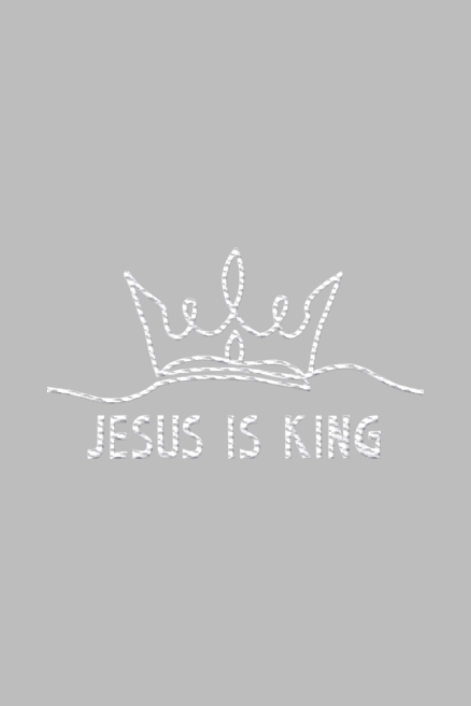 Stickmotiv Jesus is King in Nahaufnahme - faire, nachhaltige Kleidung aus Bio-Baumwolle von Mission One More