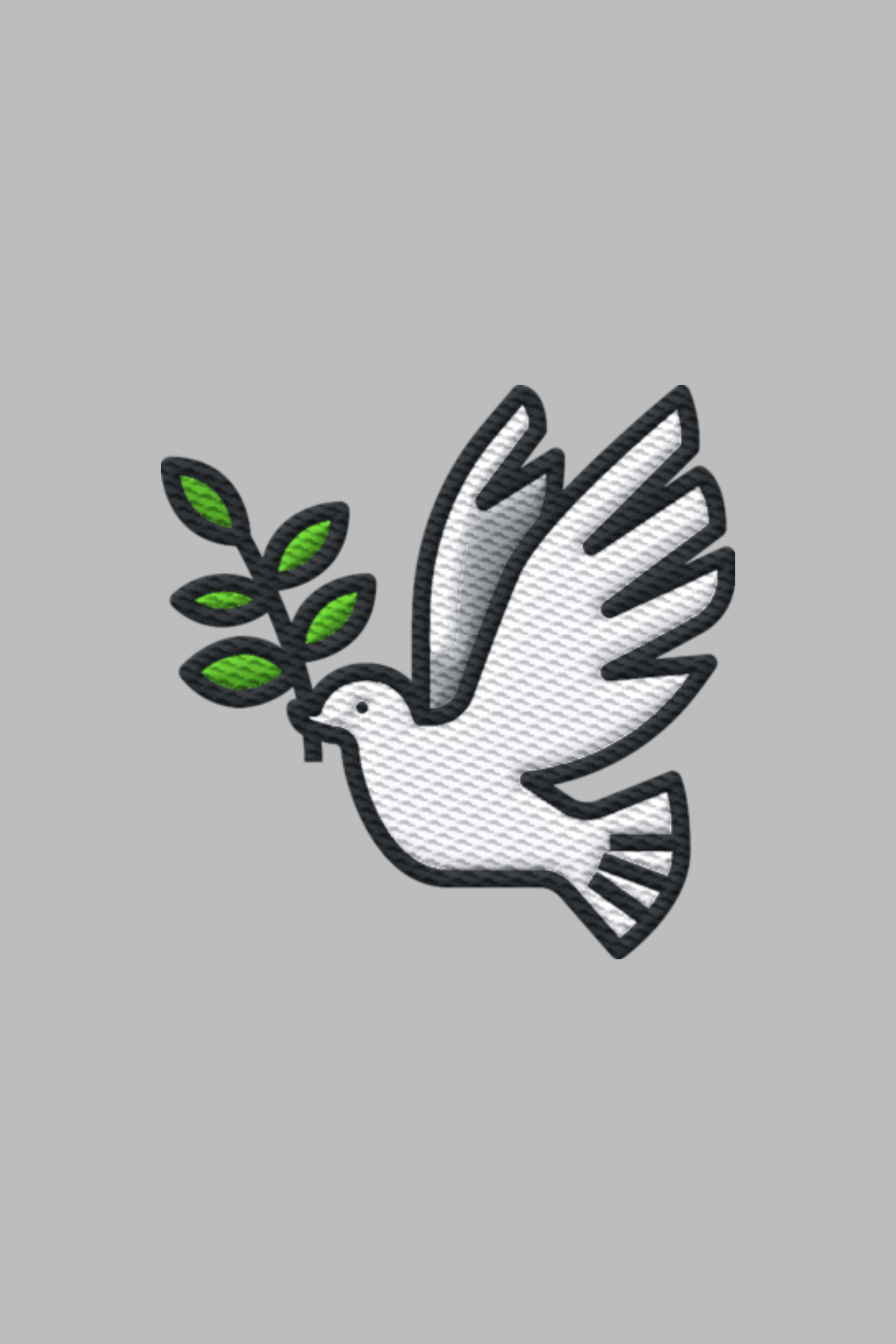 Stickmotiv Frieden in Nahaufnahme - faire, nachhaltige Kleidung aus Bio-Baumwolle von Mission One More