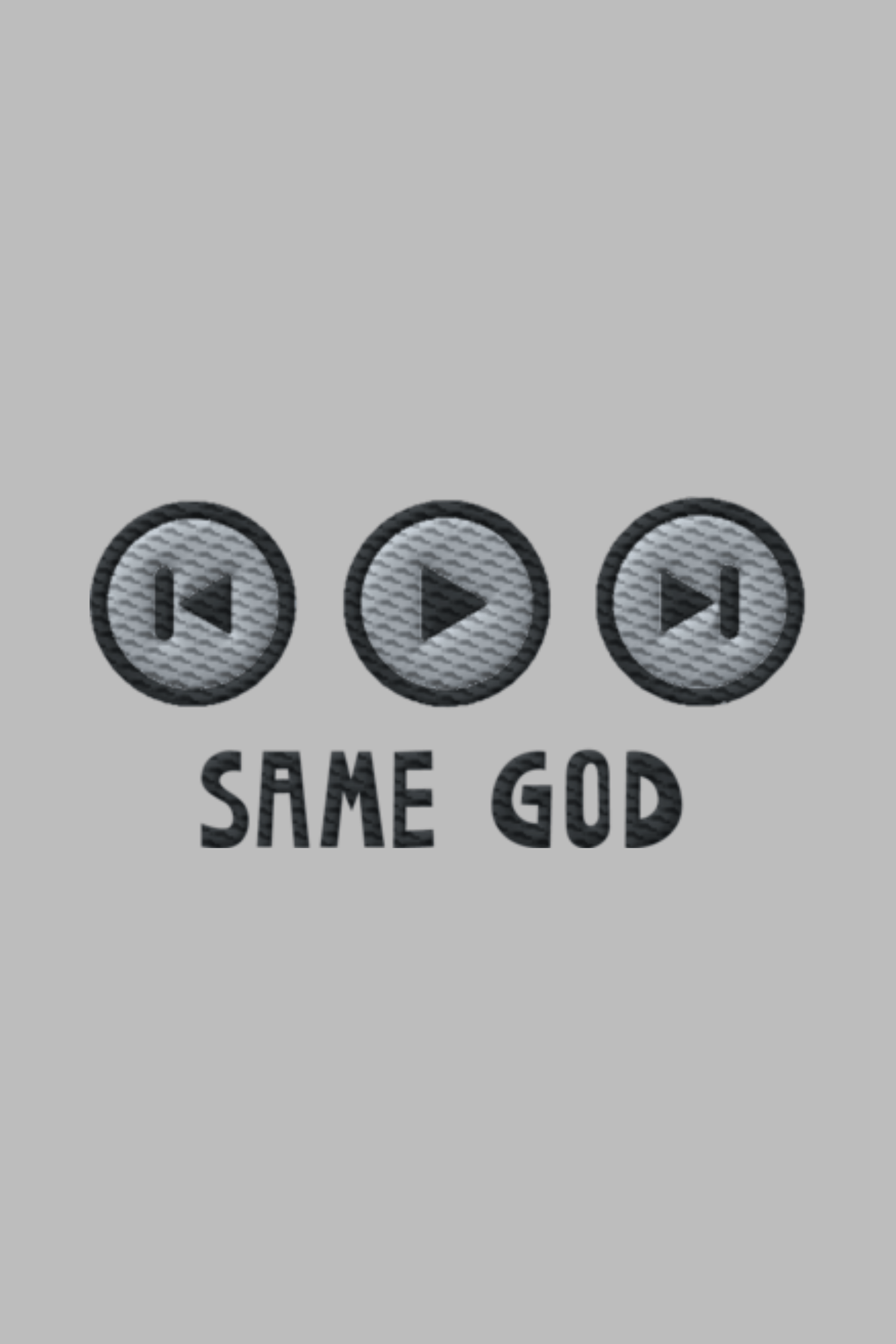Stickmotiv Same God in Nahaufnahme - faire, nachhaltige Kleidung aus Bio-Baumwolle von Mission One More
