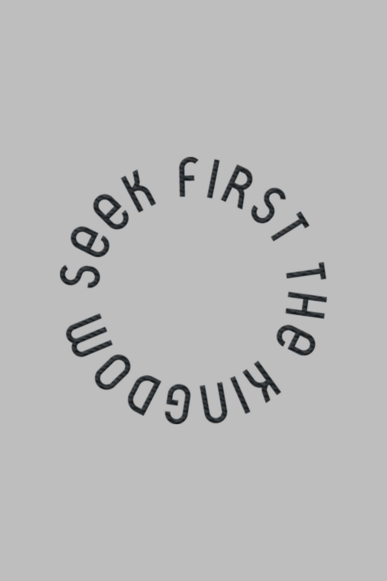 Stickmotiv Seek First the Kingdom in Nahaufnahme - faire, nachhaltige Kleidung aus Bio-Baumwolle von Mission One More