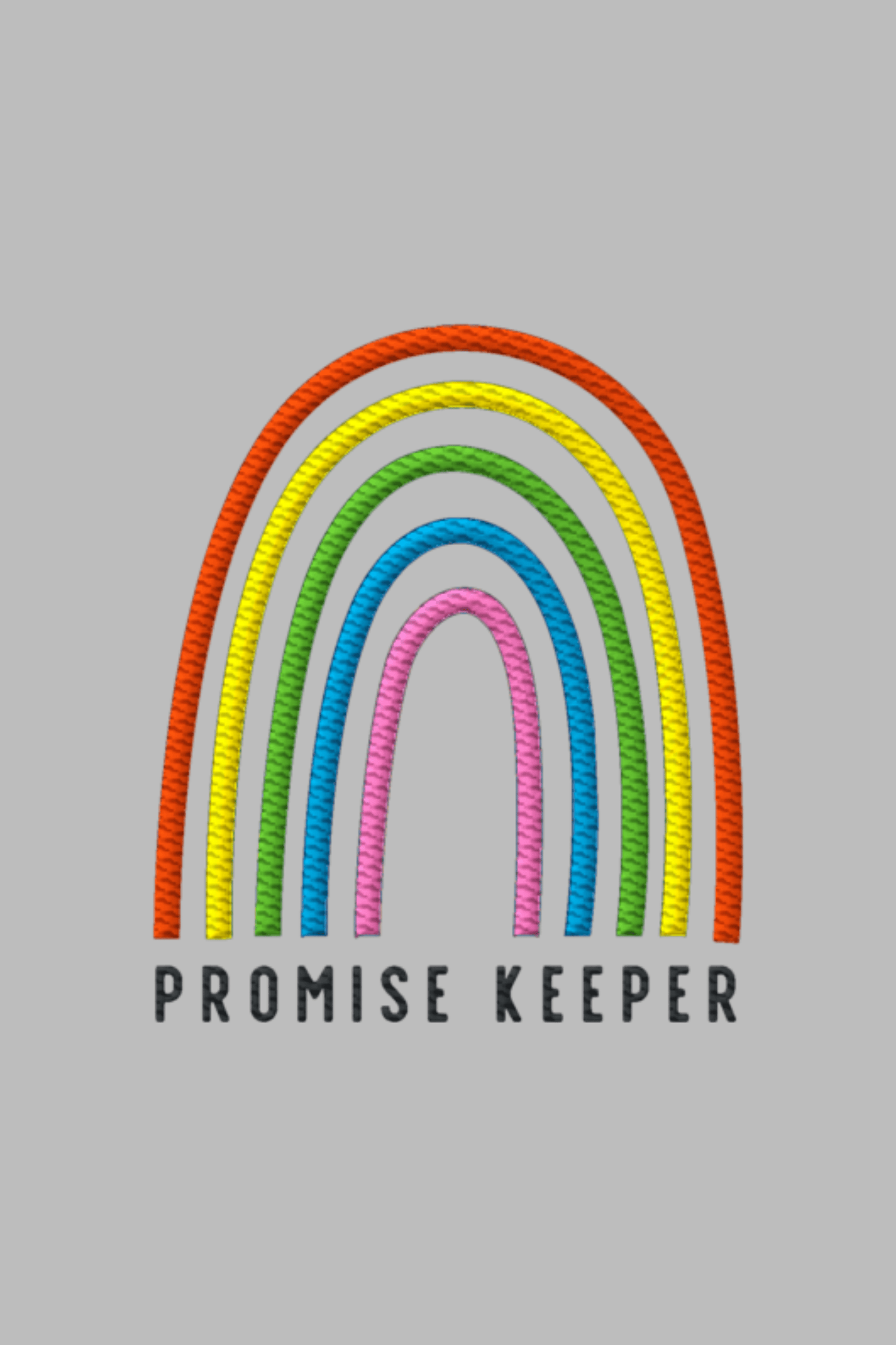 Stickmotiv Promise Keeper in Nahaufnahme - faire, nachhaltige Kleidung aus Bio-Baumwolle von Mission One More