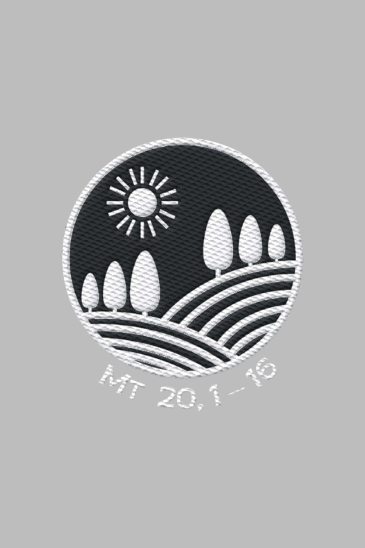 Stickmotiv Weinberg in Nahaufnahme - faire, nachhaltige Kleidung aus Bio-Baumwolle von Mission One More