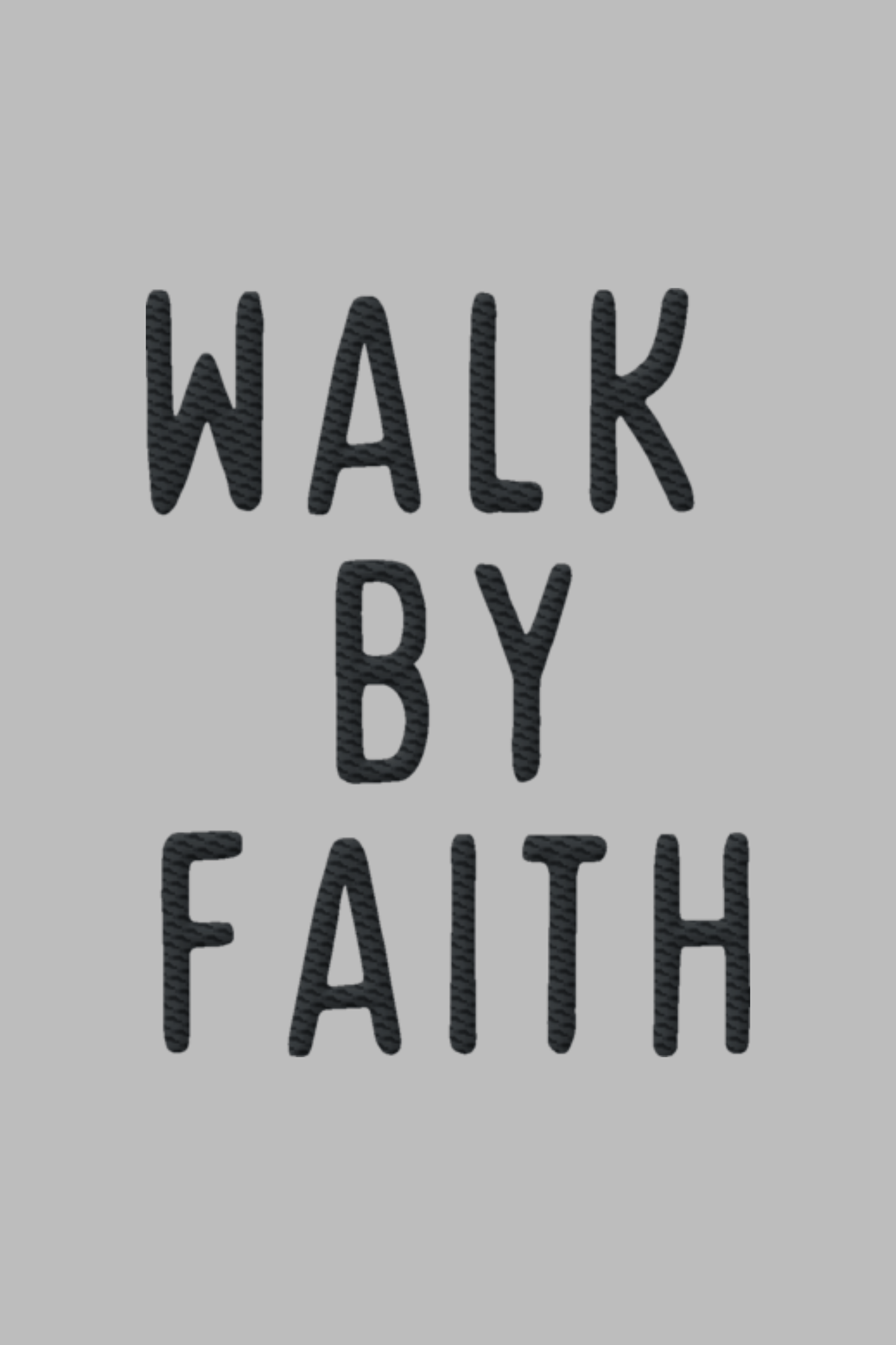 Stickmotiv Walk by Faith in Nahaufnahme - faire, nachhaltige Kleidung aus Bio-Baumwolle von Mission One More