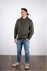 Model Ganzkörperaufnahme, Produkt Hoodie, Motiv Gospel, Farbe Khaki