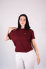 Model Oberkörperaufnahme, Produkt T-Shirt, Motiv Weinstock, Farbe Burgundy