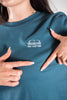 Model Nahaufnahme, Produkt T-Shirt, Motiv Sola Scriptura, Farbe Stargazer
