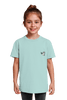 Christliches Bio-Baumwolle T-Shirt Caribbean Blue fuer Kinder mit dem Motiv Frieden nachhaltig hergestellt