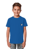Christliches Bio-Baumwolle Shirt Royal Blue fuer Kinder mit dem Motiv Frieden - nachhaltige Mode Mission One More