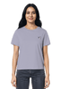 Mission One More T-Shirt mit kleinem Brustlogo Frieden und nachhaltigem Organic Cotton Stoff in Lavender