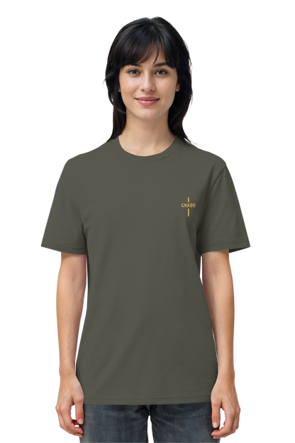 Mission One More ‚Gnade‘ Organic Cotton Shirt minimalistisch mit christlicher Botschaft