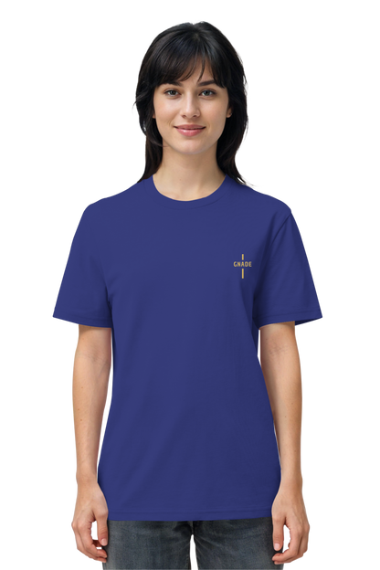 Mission One More ‚Gnade‘ Organic Shirt Worker Blau fair produziert mit christlichen Werten