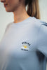 Mission One More T-Shirt christlich inspiriert aus ökologischem Material in Lavender Modelnahaufnahme