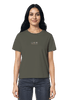 Kahki Mission One More T-Shirt mit minimalistischer christlicher Stickerei - I once was blind but now I see