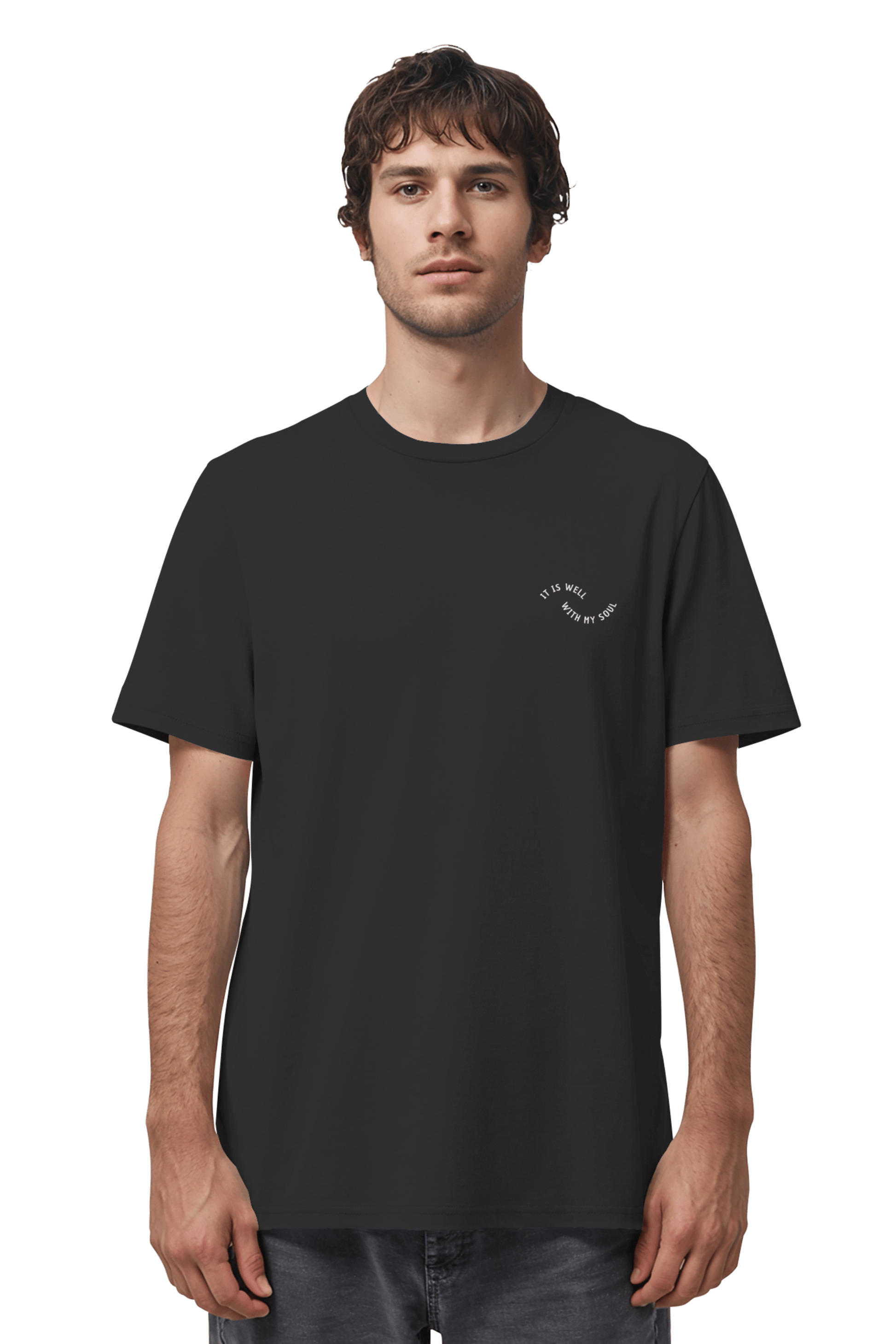 Mission One More schwarzes Bio Shirt ‚It is well with my Soul‘ christliche Streetwear