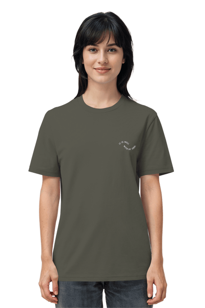 Mission One More ‚It is well with my Soul‘ christliches T-Shirt Khaki Bio Baumwolle fair hergestellt