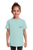 Christliches Bio-Baumwolle T-Shirt Caribbean Blue fuer Kinder mit dem Stickmotiv Jonah fair produziert