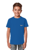 Vorderansicht christliches Bio-Baumwolle Shirt Royal Blue fuer Kids mit dem Motiv Jonah fair hergestellt