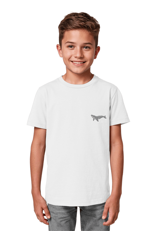 Christliches Bio-Baumwolle Shirt White fuer Kinder mit dem Motiv Jonah - Fair-Trade Mode von Mission One More