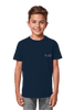 Christliche Bio-Baumwolle Streatwear French Navy fuer Kinder mit dem Motiv Kreuz gleich Liebe fair hergestellt