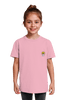 Bio-Baumwolle T-Shirt fuer Kids mit dem christlichen Stickmotiv Licht und Salz in Cotton Pink fair produziert
