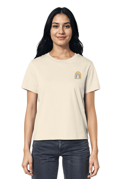 Modernes, nachhaltiges Shirt Natural Raw mit minimalistischer Stickerei Promise Keeper – verbindet Glauben und Fair Fashion