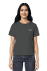 Fair gehandeltes Bio-Shirt in Anthracite mit Rooted in Christ – Ausdruck deines Glaubens