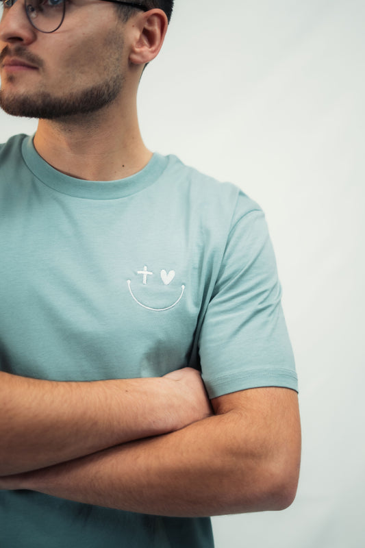 Mission One More T-Shirt ‚Smile‘ ökologische Bio-Baumwolle, minimalistisches Design