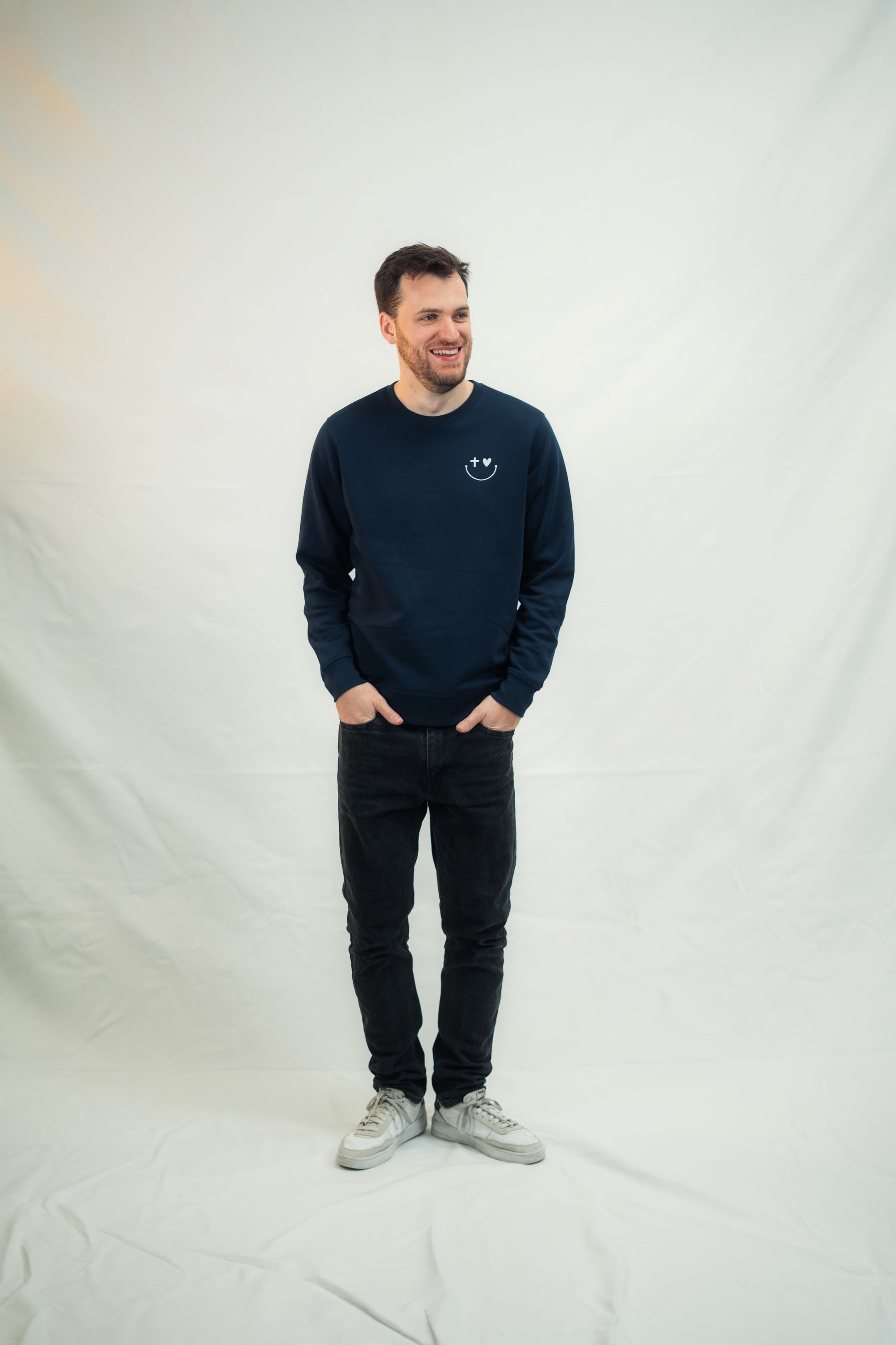 Mission One More organische Baumwolle Sweatshirt ‚Smile‘ - fair hergestellt