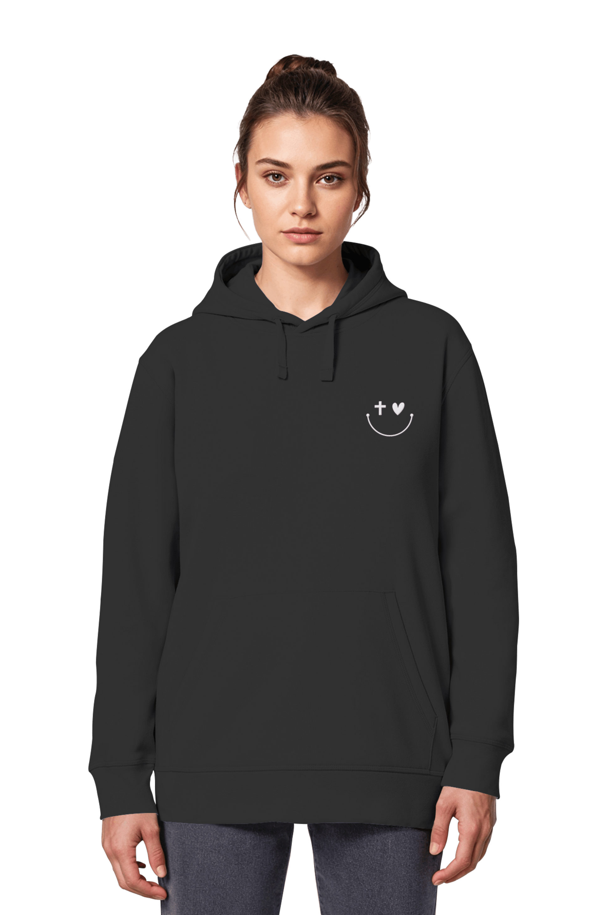 Mission One More ‚Smile‘ christlicher Hoodie aus Bio Baumwolle