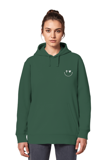 Mission One More ‚Smile‘ Organic & Bio Hoodie christliches Design