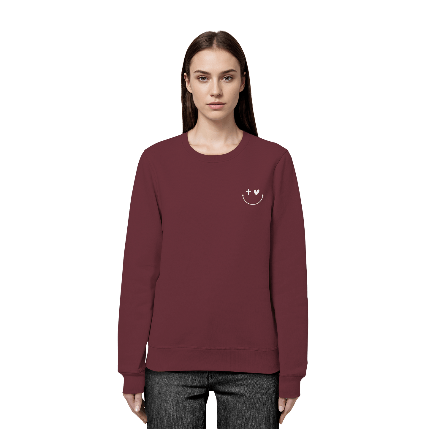 Mission One More ‚Smile‘ christlicher Sweater aus Bio Baumwolle