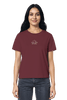 Mission One More ‚Then sings my Soul‘ Cotton Shirt für Frauen in Burgundy aus Bio Baumwolle