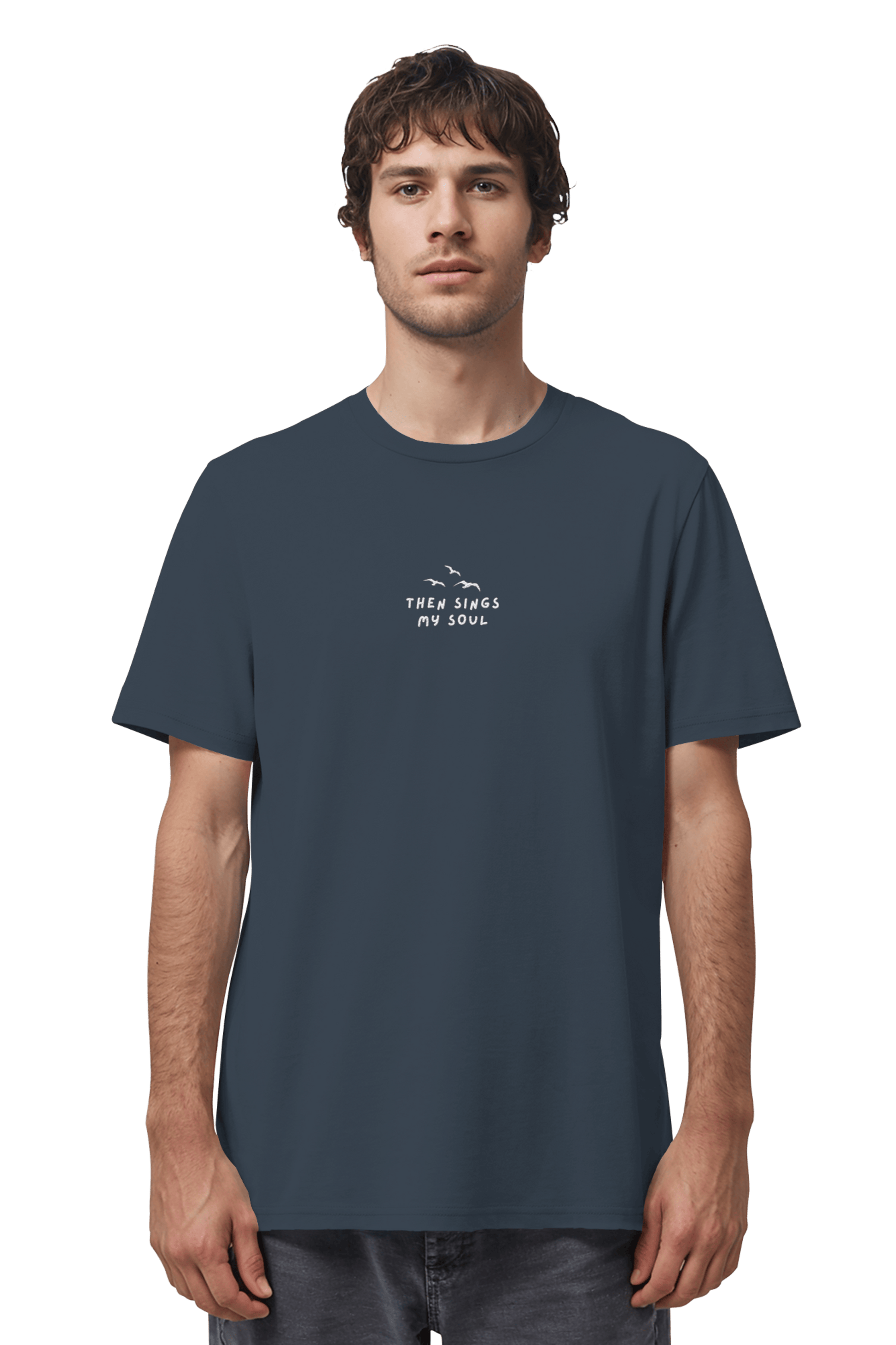 Mission One More ‚Then sings my Soul‘ christliches T-Shirt India Ink Grau aus Bio Baumwolle nachhaltig hergestellt