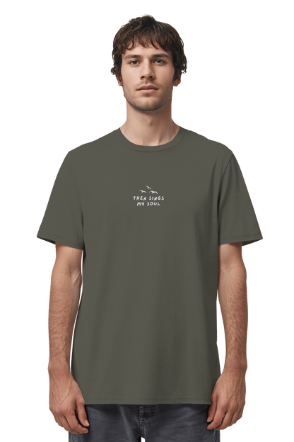 Mission One More ‚Then sings my Soul‘ T-Shirt Khaki fair & aus Bio Baumwolle produziert