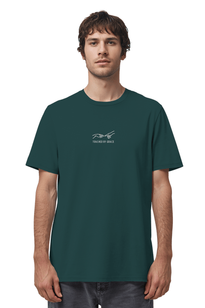 Mission One More unisex T-Shirt Touched by Grace - Mode mit Mission Nachhaltigkeit & christlicher Fokus