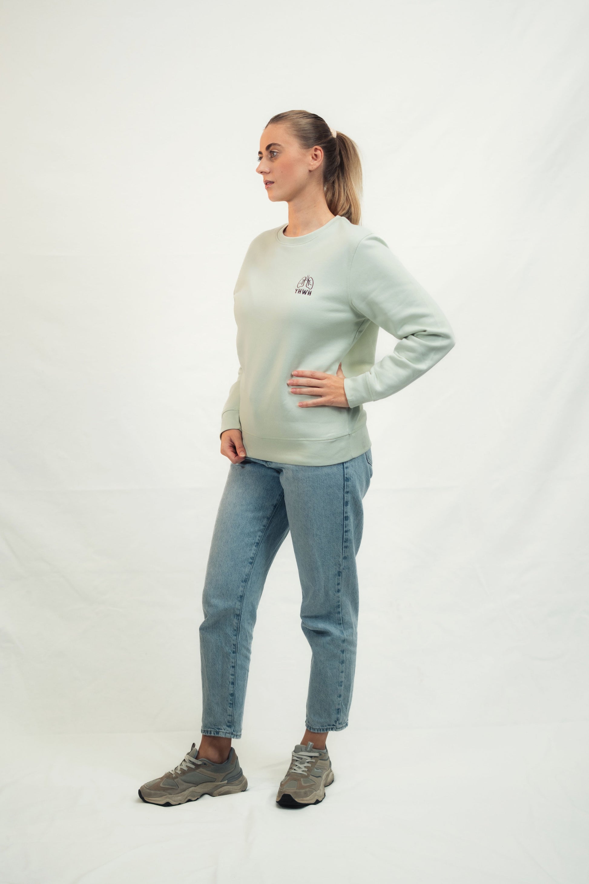 Mission One More Sweatshirt aus Bio-Baumwolle mit christlicher Botschaft minimalistisches Design