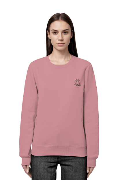 Mission One More christliches ‚YHWH‘ Unisex Sweatshirt in pink fair produziert