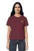 Slow-Fashion-Shirt in Burgundy 'Be the Light' von Mission One More – dezentes Design, tiefe Bedeutung, faire Produktion