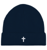 Produktbild Fisherman Beanie, Motiv Kreuz, Farbe French Navy