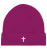 Produktbild Fisherman Beanie, Motiv Kreuz, Farbe Orchid Flower